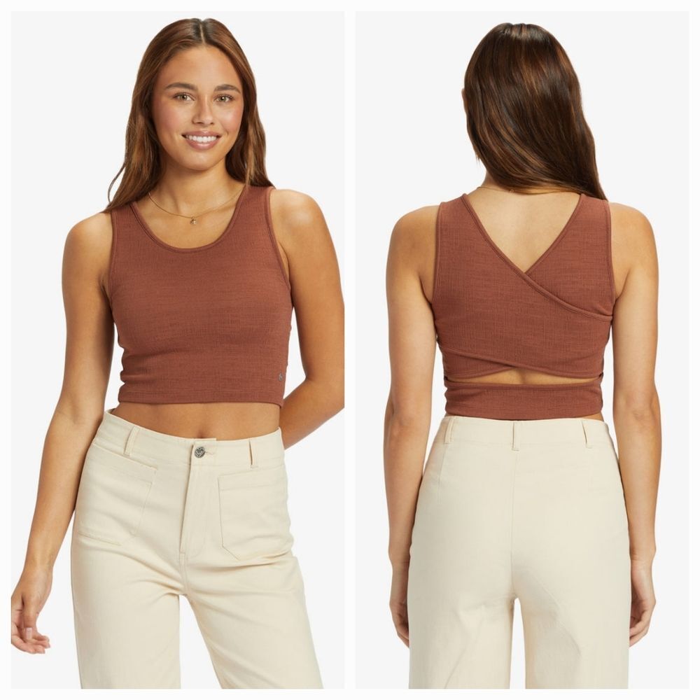 🔺️Roxy Rust Good Keepsake Cropped Sleeveless Top Medium